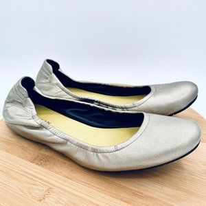 COPY - Cole Haan NikeAir Shoes Womens 11 Gold Leather Slip On Stretch Ballet Fl…